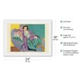 thumbnail image 2 of Small Odalisque in a Purple Robe - Vintage Art Exhibition Poster by Henri Matisse c.1937 - Japanese Unryu Rice Paper Art Print (Unframed) 18 x 24 in, 2 of 4