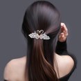 thumbnail image 1 of opvise Shining Rhinestone Elegant Hair Barrette Shining Swan Women Hair Clip Royal Blue, 1 of 8