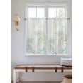 thumbnail image 2 of Summer Botanical 2 Panel Kitchen Curtains for Windows, Green Tropical Palm Leaves Watercolor Bathroom Privacy Curtain, Home Décor Window Treatment for Bedroom/Living Room 55"x45", 2 of 6