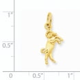 thumbnail image 2 of Beautiful 14k Satin Diamond-cut Aries Zodiac Charm, 2 of 2
