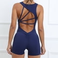 thumbnail image 4 of Conjunto de yoga de una pieza ajustado para mujer, mono de una pieza sin espalda, pantalones cortos ajustados para entrenamiento, mono deportivo ajustado para gimnasio y fitness, 4 of 5