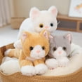 thumbnail image 5 of Cartoon Cat Plush Toys, Children's Bed Sleeping Companionship Pillow, Girls' Gift Plush Dolls With Lifelike Big Eyes Pink Nose And White Paws, 1 Soft Stuffed Animal Toy For, 5 of 5