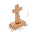 thumbnail image 3 of Cross Ornament Christmas Decorations Desk Cross Beech Holy Cross Wood Decor Cross Crafts Table Cross, 3 of 6