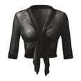 thumbnail image 6 of jiaxiM Cardigan for Women 3/4 Sleeves Open Front Lightweight Soft Netted Knit Cardigan Draped Ruffles Kimono Cover Ups, 6 of 6