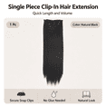 thumbnail image 4 of Vadktai Clip in Hair Extensions Real Human Hair Clip, Human Hair Clip in Extensions Black Women Invisible Natural Straight Seamless Clip on Hair Extensions, 4 of 6