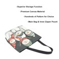 thumbnail image 3 of FORMRS Womens Canvas Tote Bag with Zipper Inner Pocket Shoulder Handbag, Snowman Family, 3 of 7