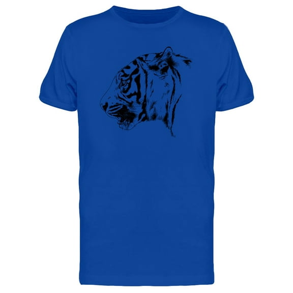 Grunge Tiger Head Cool Sketch Tee Men's -Image by Shutterstock