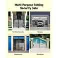 thumbnail image 6 of VEVOR Double Folding Security Gate, Lockable Scissor Gate with 360° Swivel Casters, Outdoor Barricade Steel Retractable Gates, for Entry Security, Garage, Warehouse & Pool, 145.67 x 86.81 in (W x H), 6 of 9