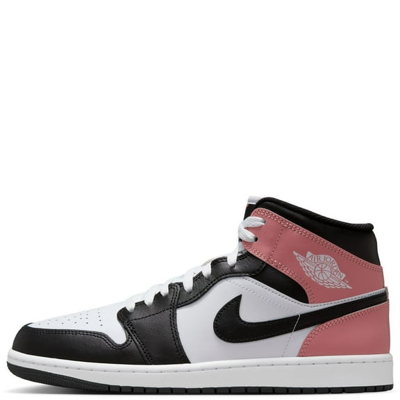 Air Jordan 1 Mid Men's Size 10 Black White Pink Athletic Shoes DQ8426 100