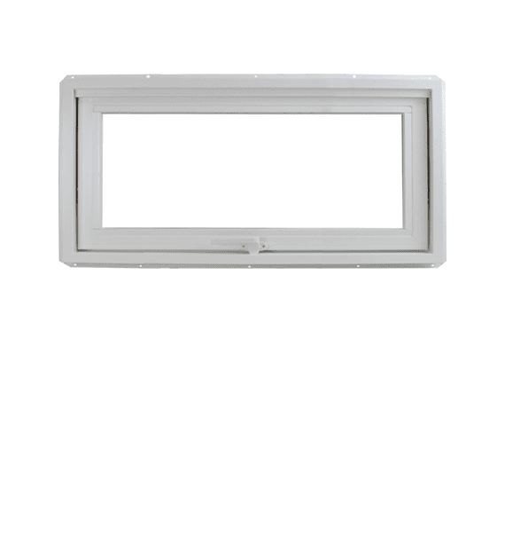 Shed Windows and More 48" x 12" Inward Opening Awning Window Tempered
