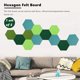 thumbnail image 3 of 10 Piezas / Juego Tablero Pegatina de Pared de Fieltro Hexagonal Tablero de Mensaje Casa 3D Multifuncional de Habitación para Niños Serie Verde, 3 of 5