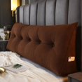 thumbnail image 1 of Cojín para cabecera de cama, respaldo grande triangular, bolsa suave simple, almohada para cintura, color sólido, cojín para respaldo de sofá, 1 of 1