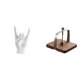 thumbnail image 1 of Escultura creativa de gestos con la mano, con base de madera, ideal para decorar apartamentos, dormitorios, restaurantes y como organizador de pañuelo, 1 of 8