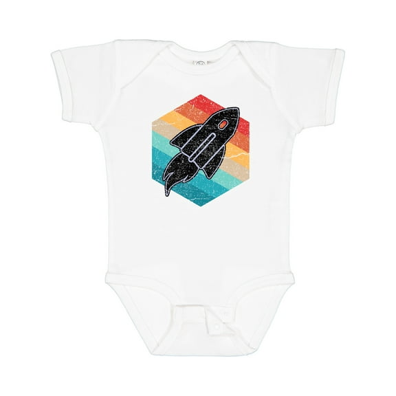 Inktastic Rocket Ship Retro Space Boys or Girls Baby Bodysuit