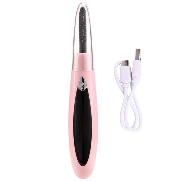 Electric Heated Eyelash Curler USB Charge Makeup Curling Kit Pink