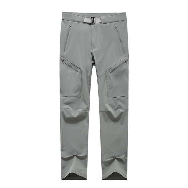 Pantalones largos para hombre, de moda, sólidos, para exteriores, de secado rápido, para senderismo, pantalones para hombre