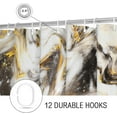 thumbnail image 6 of Black and Gold Marble Shower Curtain, Abstract Granite Marble Fabric Shower Curtain, Modern Luxury Art Waterproof Shower Curtain Set for Men and Women, Unique Bath Accessories, 72 x 72, 6 of 6