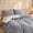 Gray, variant on Ultra Soft Reversible Plush Comforter, Thick Warm Fluffy Bedding Comforter for Winter, Cozy Textured Bed Comforter Twin Size Gray
