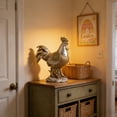 thumbnail image 6 of Chicken Statue European Vintage Style Auspicious Decor, Rooster Statue Rattan Weave Design Resin Figurine, Chicken Decor for Home Living Room and Desktop, Silver Color, 6 of 6