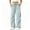 Light Blue-pants, variant on Women's Drawstring Waist Zip Pocket Ruched Parachute Wide Leg Pants Lightweight Outdoor Casual Windbreaker Trouser Purple M