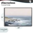 thumbnail image 4 of Stupell Industries Contemporary Serene Coastal Ocean Scene Black Framed Giclee Art, 24 x 16, by Creative Studio, 4 of 8