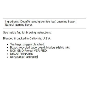 Triple Leaf Tea Jasmine Green Tea Decaffeinated - Pack Of 2