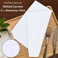 thumbnail image 6 of Ruvanti Cloth Napkins Set of 4, 18x18 Inches Napkins Cloth Washable, Soft, Durable, Absorbent, Cotton Blend. Table Dinner Napkins Cloth for Hotel, Lunch, Restaurant, Wedding Parties - White, 6 of 8