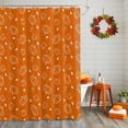 thumbnail image 2 of Cute Pumpkin Shower Curtains for Bathroom, Fall Leaves Thanksgiving Waterproof Fabric Shower Curtain for Bathroom Bathtub Decoration, Machine Washable, 54x"78", 2 of 9