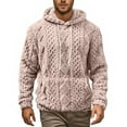 thumbnail image 5 of Cyglowse Thermal Hoodie for Men Double Sided Fleece Sherpa Lined Pullover with Pocket Long Sleeve Thick Winter Sweatshirt Beige XL, 5 of 5