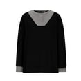 thumbnail image 6 of Giftesty Women's Color Block Collared Button Accent Comfortable Long Sleeve Pullover Athletic Sweatshirt for Daily Wear Casual Outfits, 6 of 8