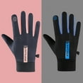 thumbnail image 2 of Qarigey Guantes impermeables de nailon para hombre y mujer, manoplas de invierno con pantalla táctil para exteriores, para montar en guantes y mitones Negro para mujer, 2 of 6