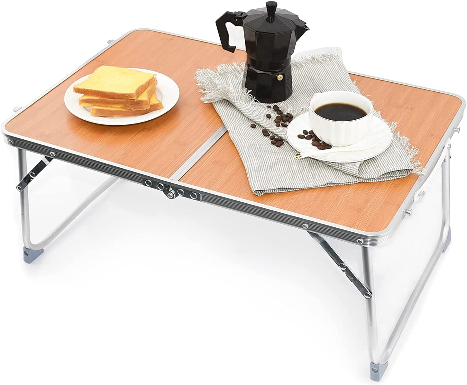 small table for breakfast in bed