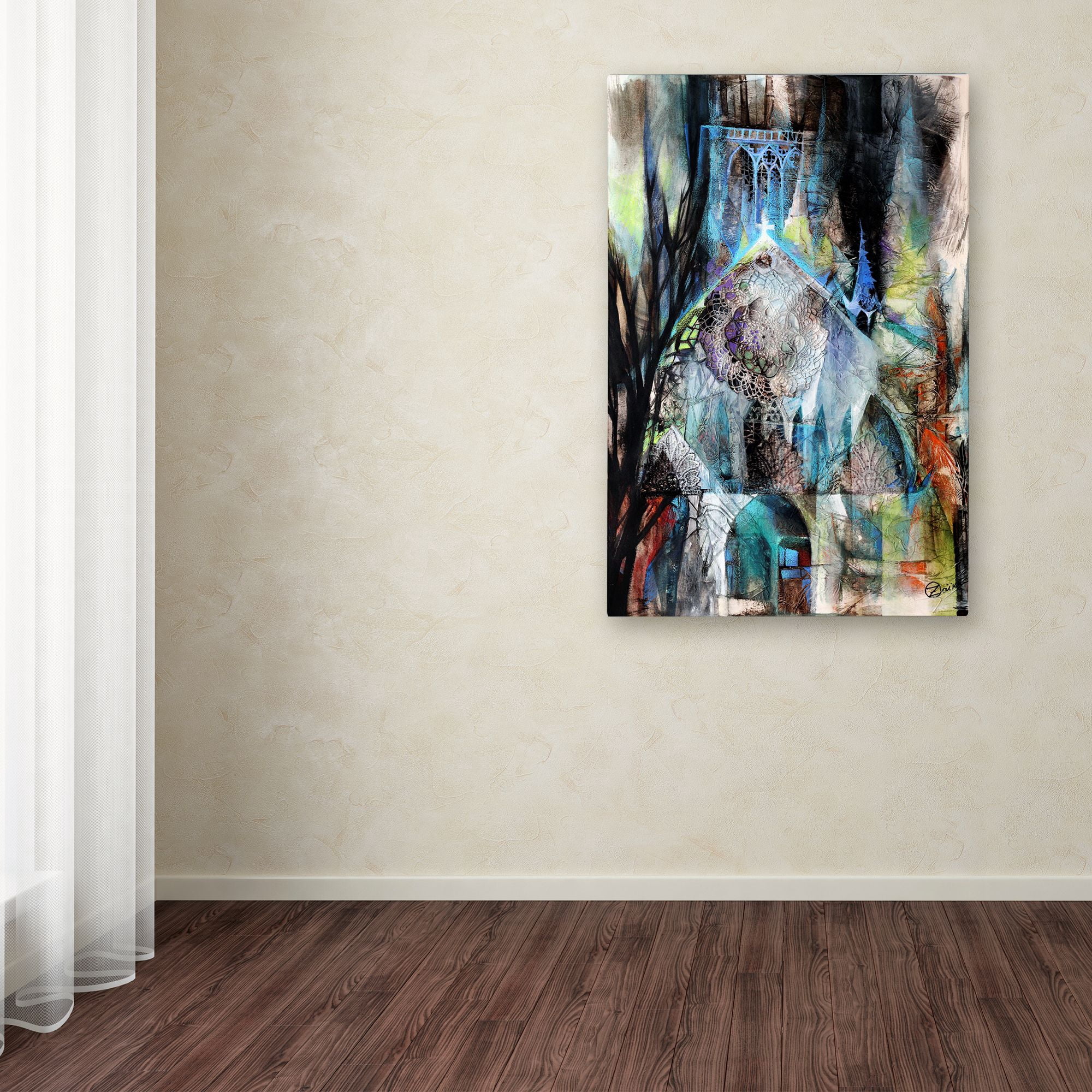 Trademark Fine Art 'Church' Canvas Art by Oxana Ziaka