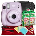 thumbnail image 1 of FUJIFILM INSTAX Mini 11 Instant Film Camera (Lilac Purple) + ACCESSORY BUNDLE THAT INCLUDES 4X Fujifilm Instax Mini Twin Film (80 Exposures), Camera Carrying Case, Camera Strap & Funky Film Frames, 1 of 6