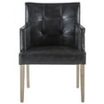 thumbnail image 2 of World Interiors Avery 18.5" Eco-Friendly Leather Accent Chair in Black, 2 of 6