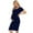 Navy, variant on Women's Short Sleeve Maternity Dress Clothes Ruched Pregnancy Bodycon Dress