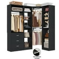 thumbnail image 7 of Homieasy 63.2" L X 39.2" W X 80" H Corner Closet System,Freestanding Closet Organizer System With 2 Drawers & 12 Shelves,Sturdy Walk in Closet Kit,for Bedroom, Entryway, Mudroom, Modern,Black, 7 of 7