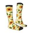 thumbnail image 3 of Daiia Sports Socks Sunflowers And Butterflies Printed Novelty Crew Socks for Men Women Knee High Socks Cotton Socks Soft & Breathable Support Unisex Socks, 3 of 9