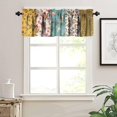 thumbnail image 3 of Boho Floral Window Valances Fashions Garden Vintage Bohemian Paisley Spliced Pattern Curtains Valance for Bathroom Kitchen Bedroom Living Room Decor with Rod Pocket 54" x 18", 3 of 5