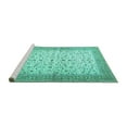 thumbnail image 2 of Ahgly Company Machine Washable Indoor Square Persian Turquoise Blue Traditional Area Rugs, 7' Square, 2 of 4