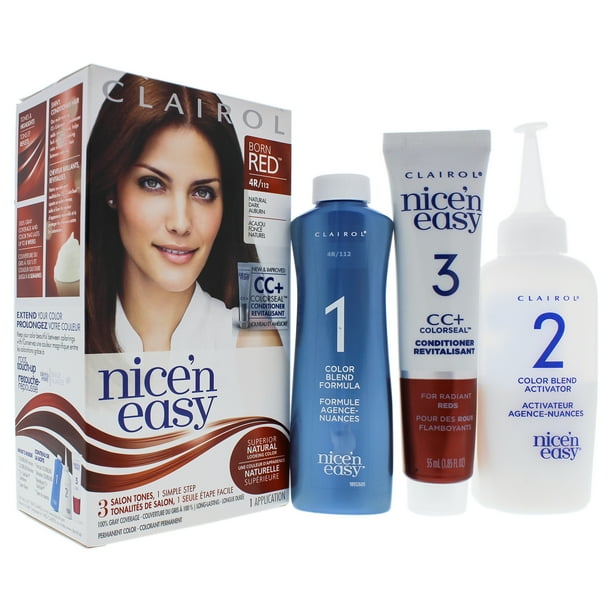 Clairol Nice n Easy Permanent Color 4R 112 Natural Dark Auburn 1 Application Hair Color
