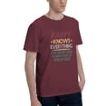 thumbnail image 2 of Pappy Knows Everything If He Doesn'T Know He Makes Stuff Men'S Basic Short Sleeve T-Shirt Burgundy 5x-Large, 2 of 5