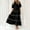Black summer dresses, variant on pimelu Dresses for Women Formal Dresses for Women Button Down Loose Flowy Ruffle Swing Puff Sleeve Dress with Belt Summer Elegant Solid Short Sleeve V-Neck Ladies Long Sundress