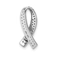 thumbnail image 3 of 14k White Gold Diamond Lab Created Pink Sapphire Awareness Slide Pendant Charm, 3 of 4
