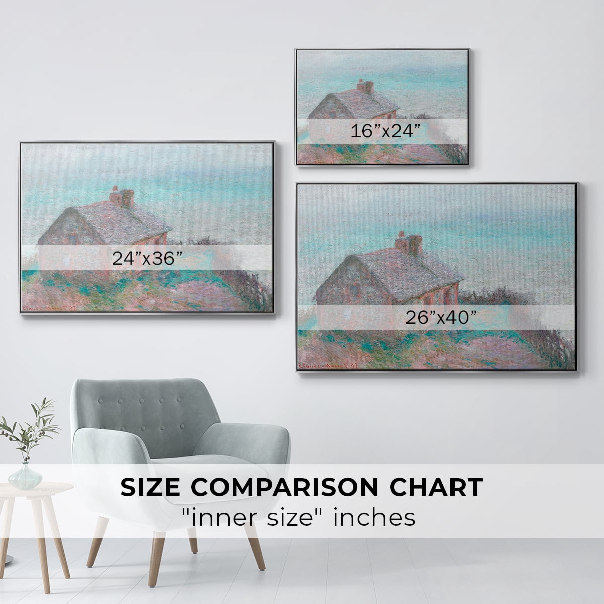 Vintage Landscape-CXLIX By Wexford Home Framed in Silver Wood Gallery Wrapped Canvas 25 in. x 37 in.