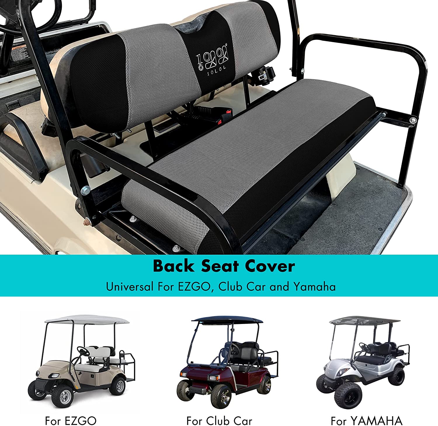 10L0L Golf Cart Rear Seat Cover for EZGO TXT RXV Club Car DS Precedent Yamaha  Cart Parts Accessories XS