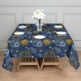 thumbnail image 3 of Blue Sun Moon Star Pattern Square Tablecloth,Waterproof Square Table Cover,Wipeable Spillproof Washable Table Cover for Home Kitchen Party Decor 60"x60"(152x152cm), 3 of 6