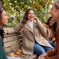 thumbnail image 3 of Abrigos de invierno para mujer de tallas grandes Agnes Orinda, abrigo de doble botonadura, chaquetas exteriores 3X color marrón claro, 3 of 8
