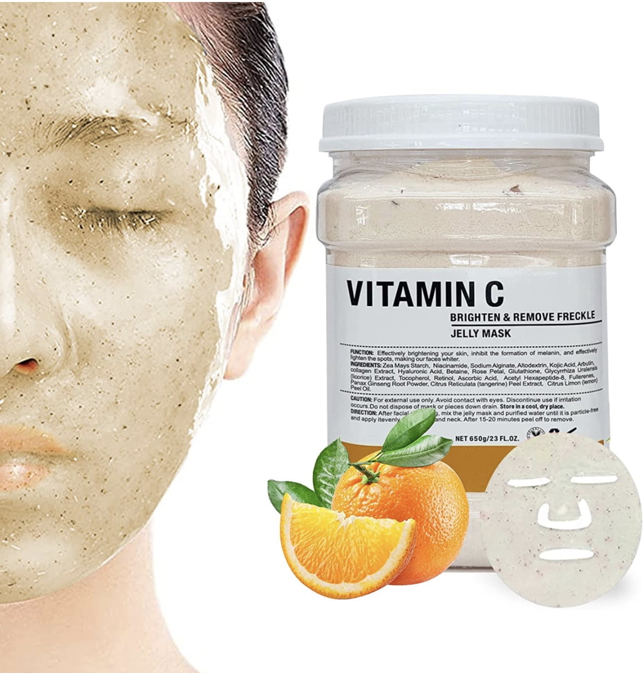 Vitamin C Jelly Mask Hyaluronic Acid Rubber Face Mask PeelOff Jar