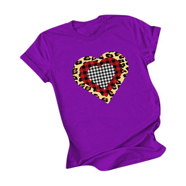 Pompotops T-Shirt Blouse Ample à Manches Courtes et Col Rond pour Femmes